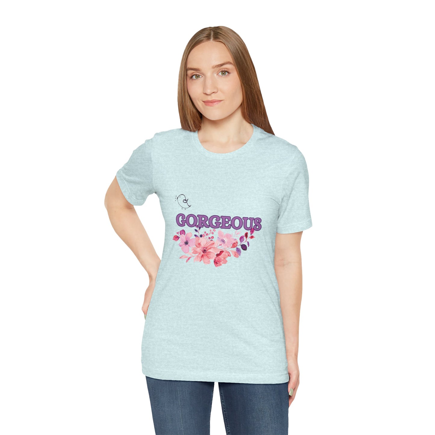 Gorgeous Floral T-Shirt - Women's Summer Short Sleeve Tee for Casual Style