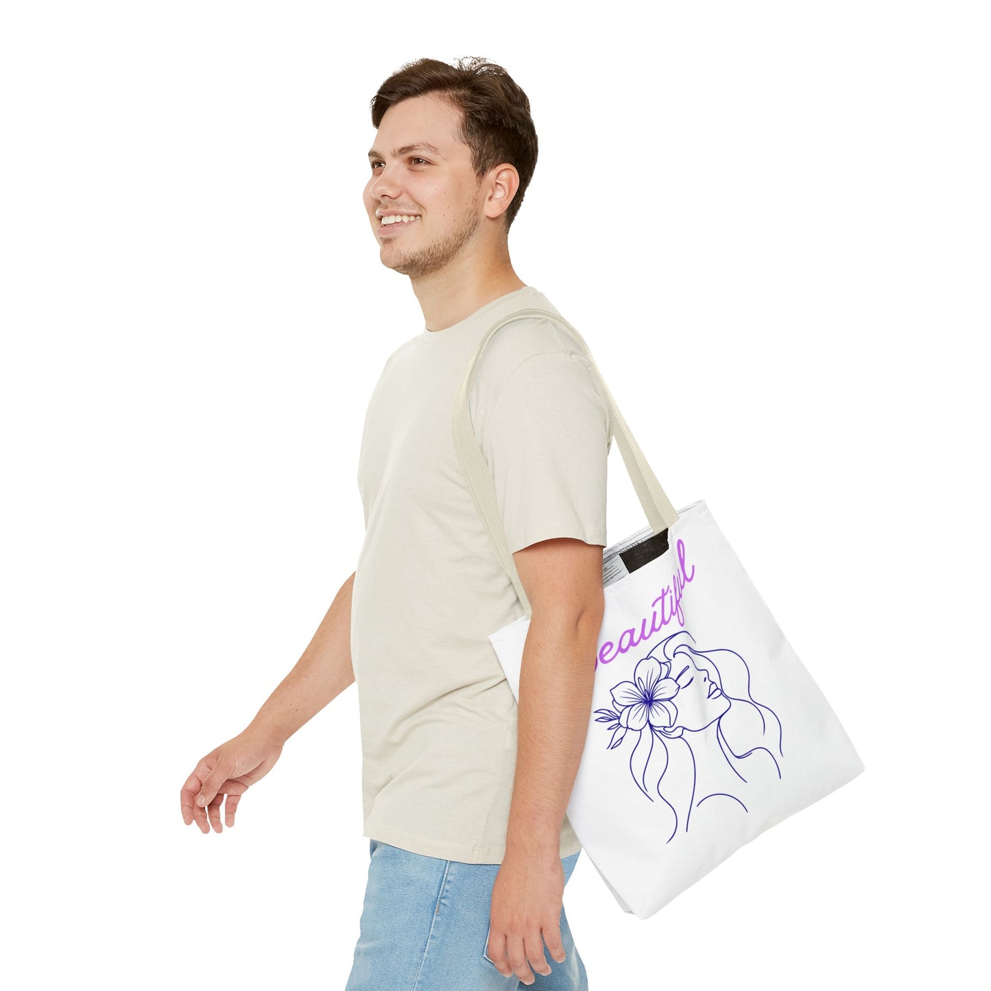 Motivational Tote Bag - Beautiful Confidence Reusable Shopping Bag