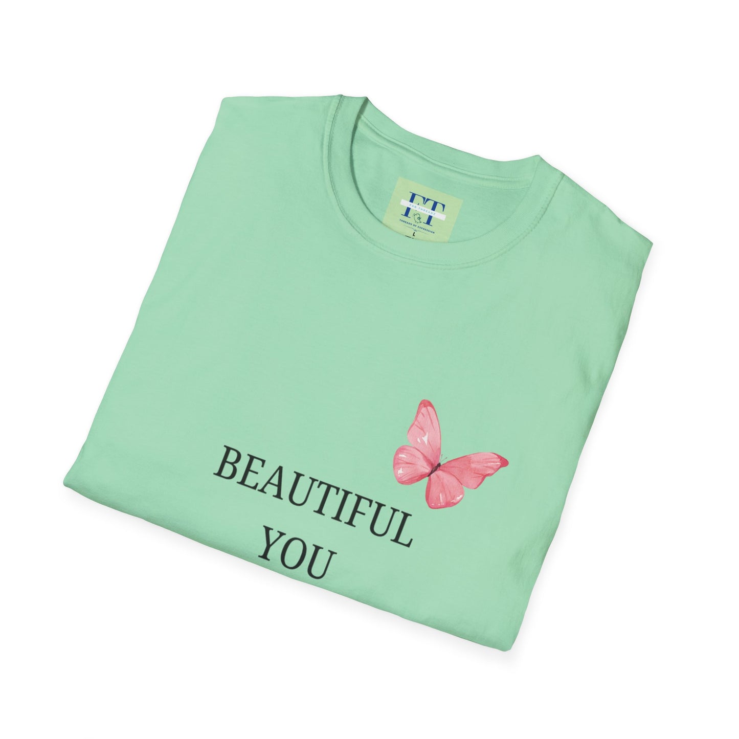Beautiful You Butterfly T-Shirt - Cute Graphic Tee for Positive Vibes & Self-Love