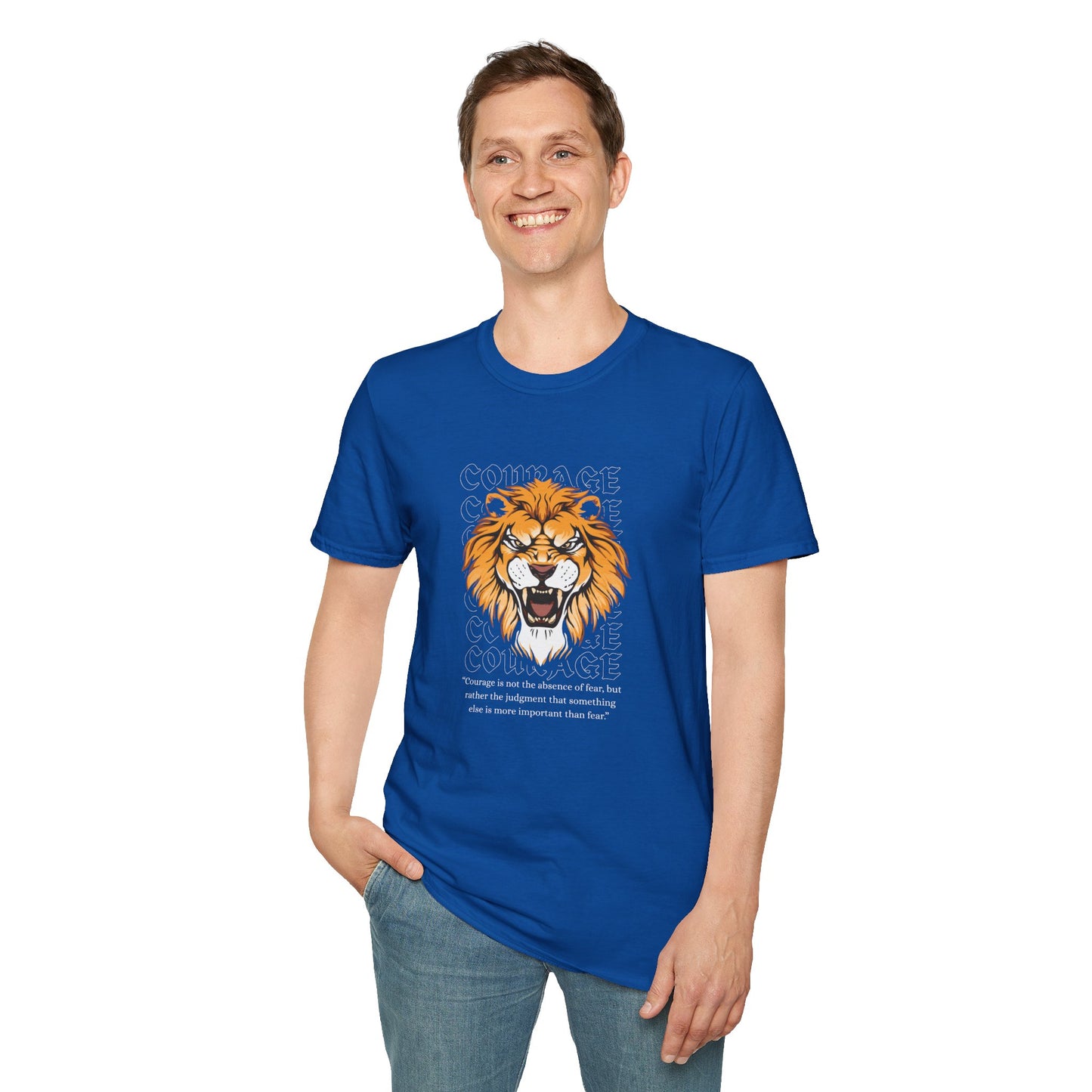 Courage of a Lion T-Shirt - Unisex Motivational Tee for Strength & Bravery