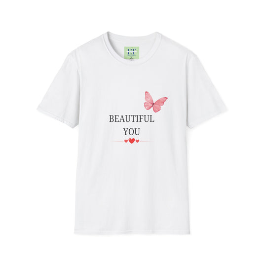 Beautiful You Butterfly T-Shirt - Cute Graphic Tee for Positive Vibes & Self-Love