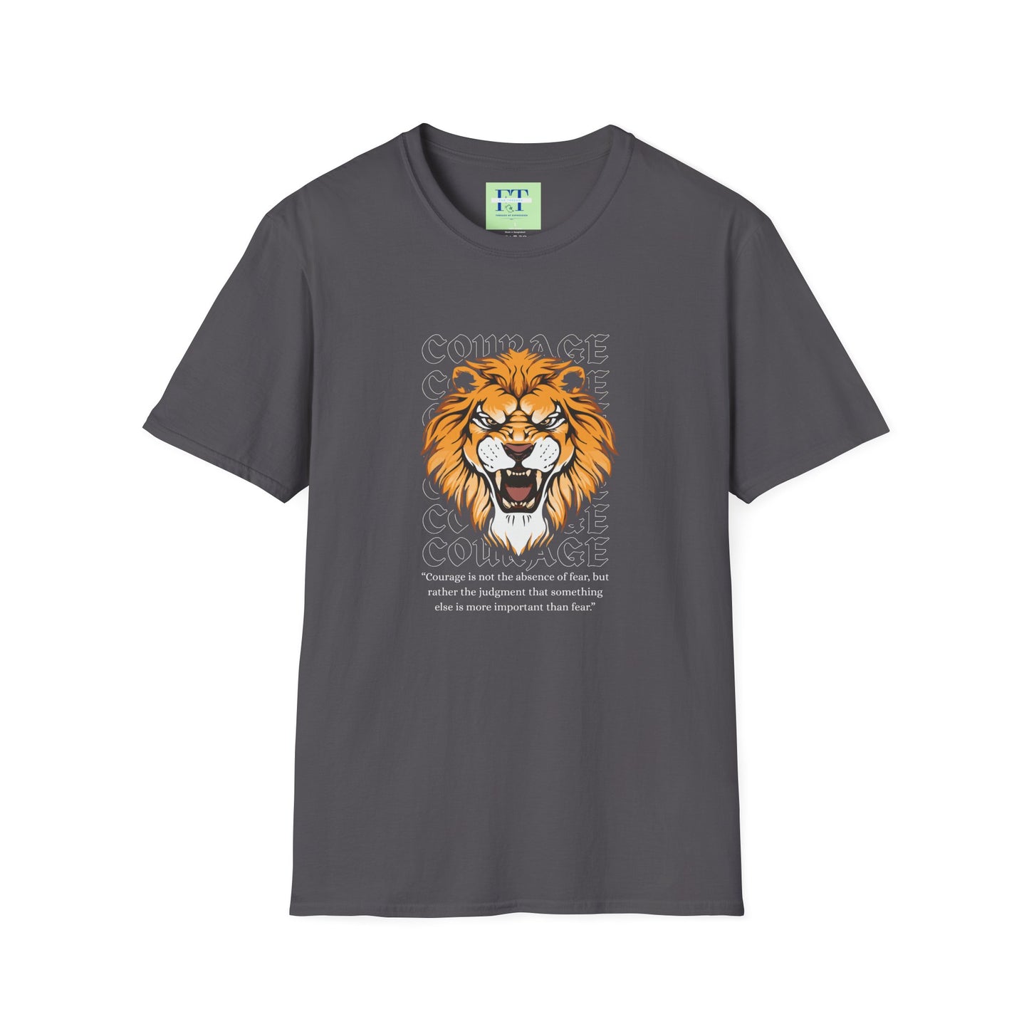 Courage of a Lion T-Shirt - Unisex Motivational Tee for Strength & Bravery