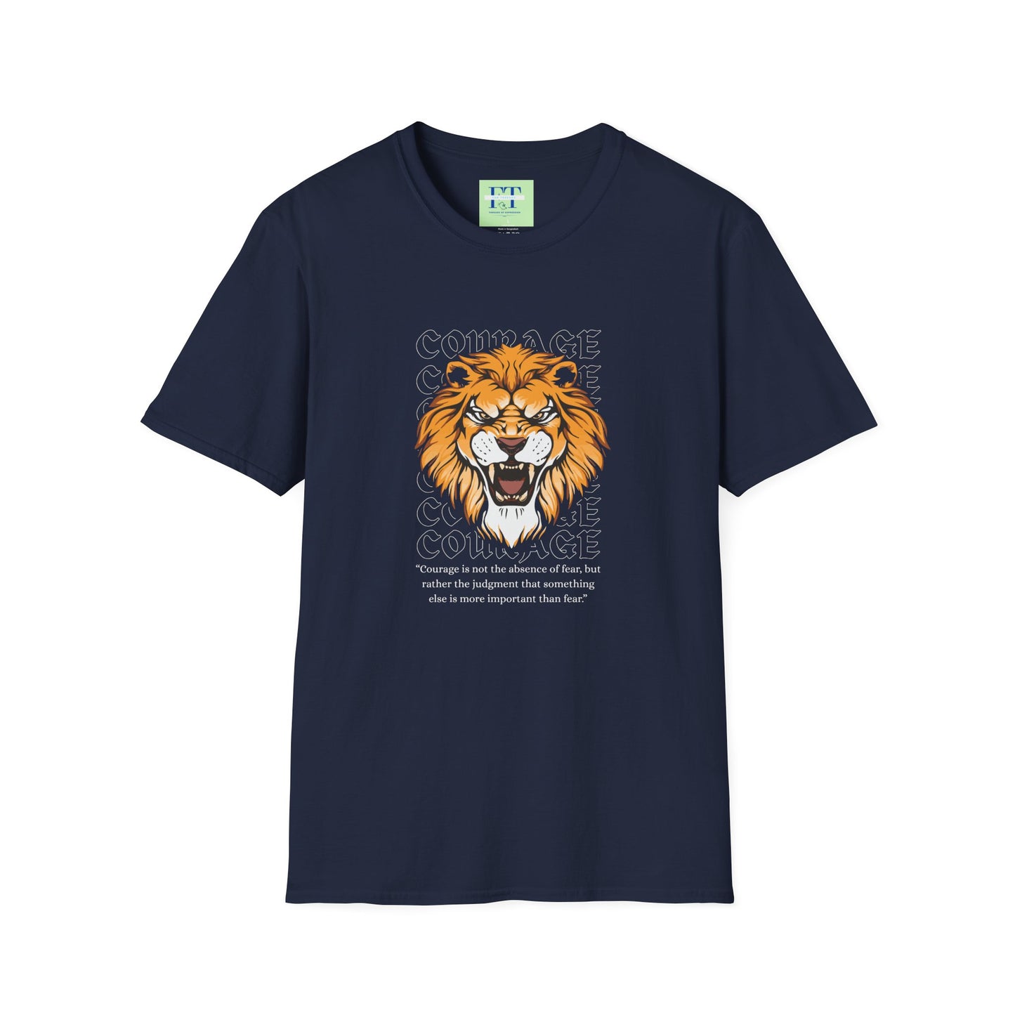 Courage of a Lion T-Shirt - Unisex Motivational Tee for Strength & Bravery