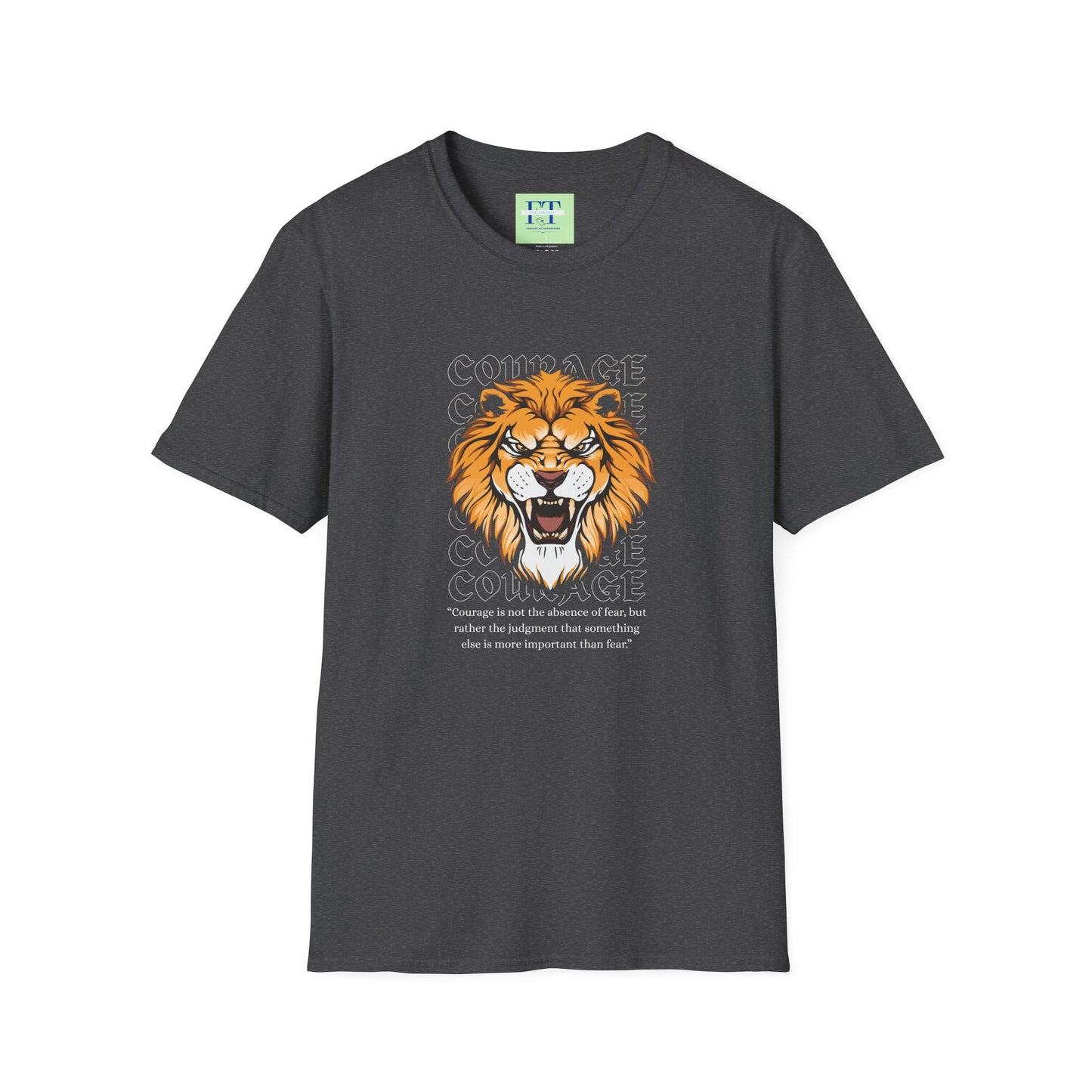 Courage of a Lion T-Shirt - Unisex Motivational Tee for Strength & Bravery