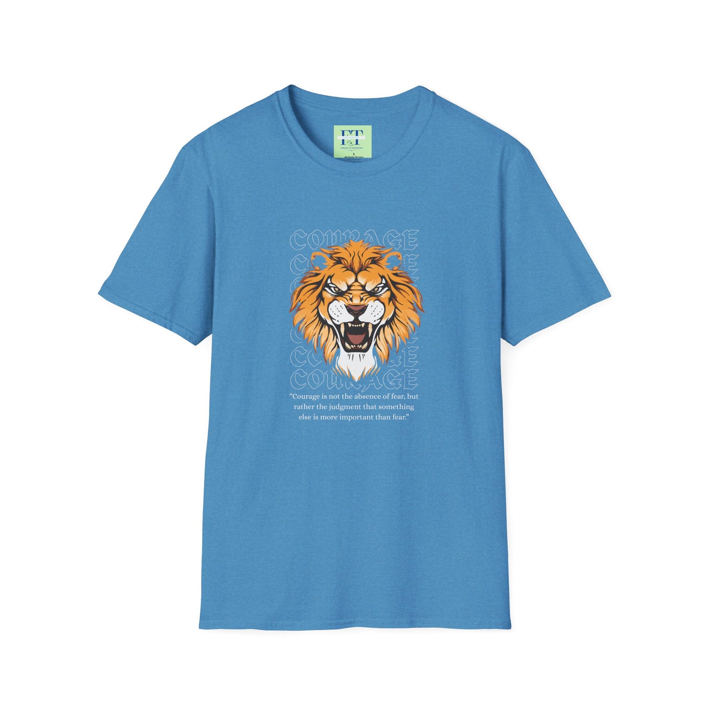 Courage of a Lion T-Shirt - Unisex Motivational Tee for Strength & Bravery