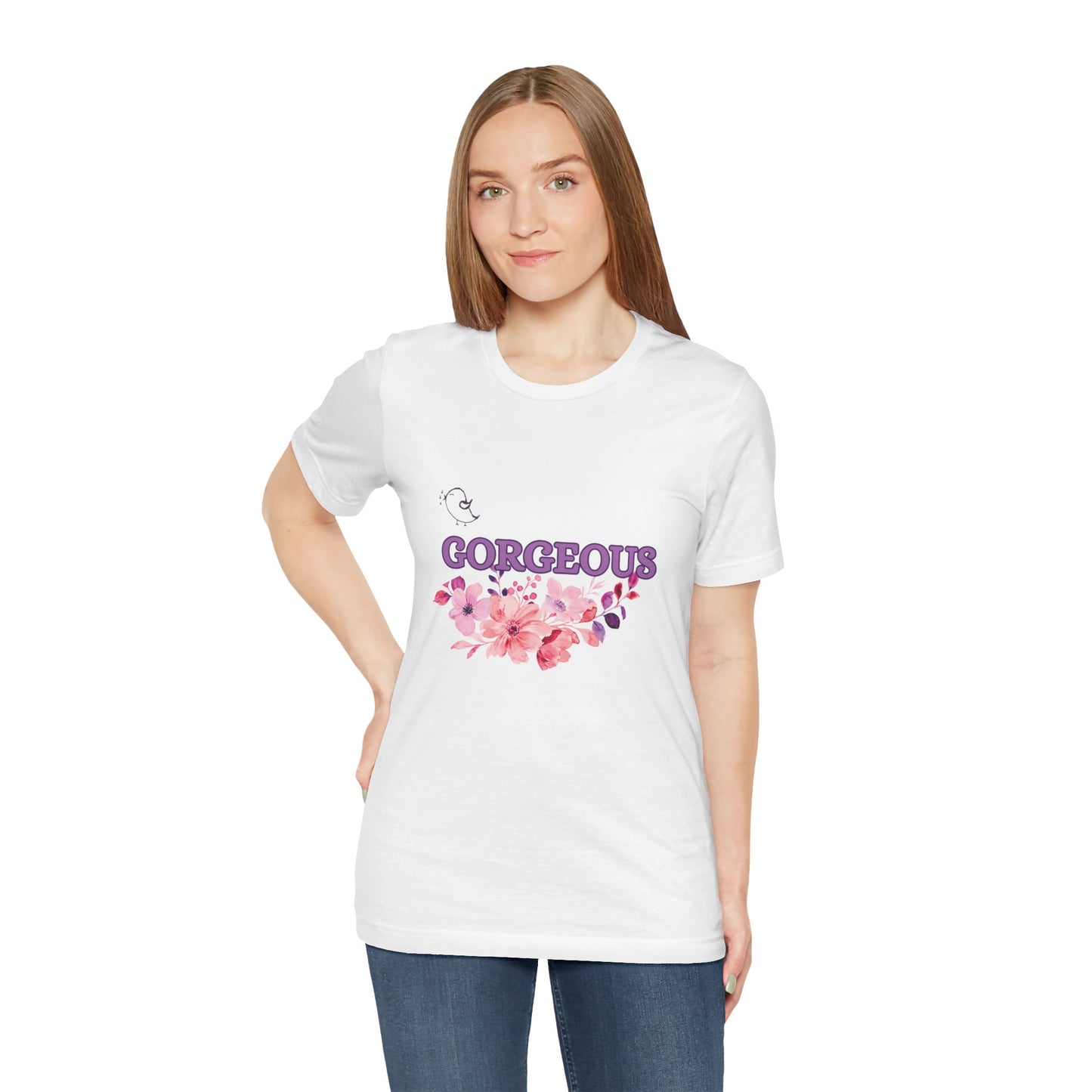 Gorgeous Floral T-Shirt - Women's Summer Short Sleeve Tee for Casual Style