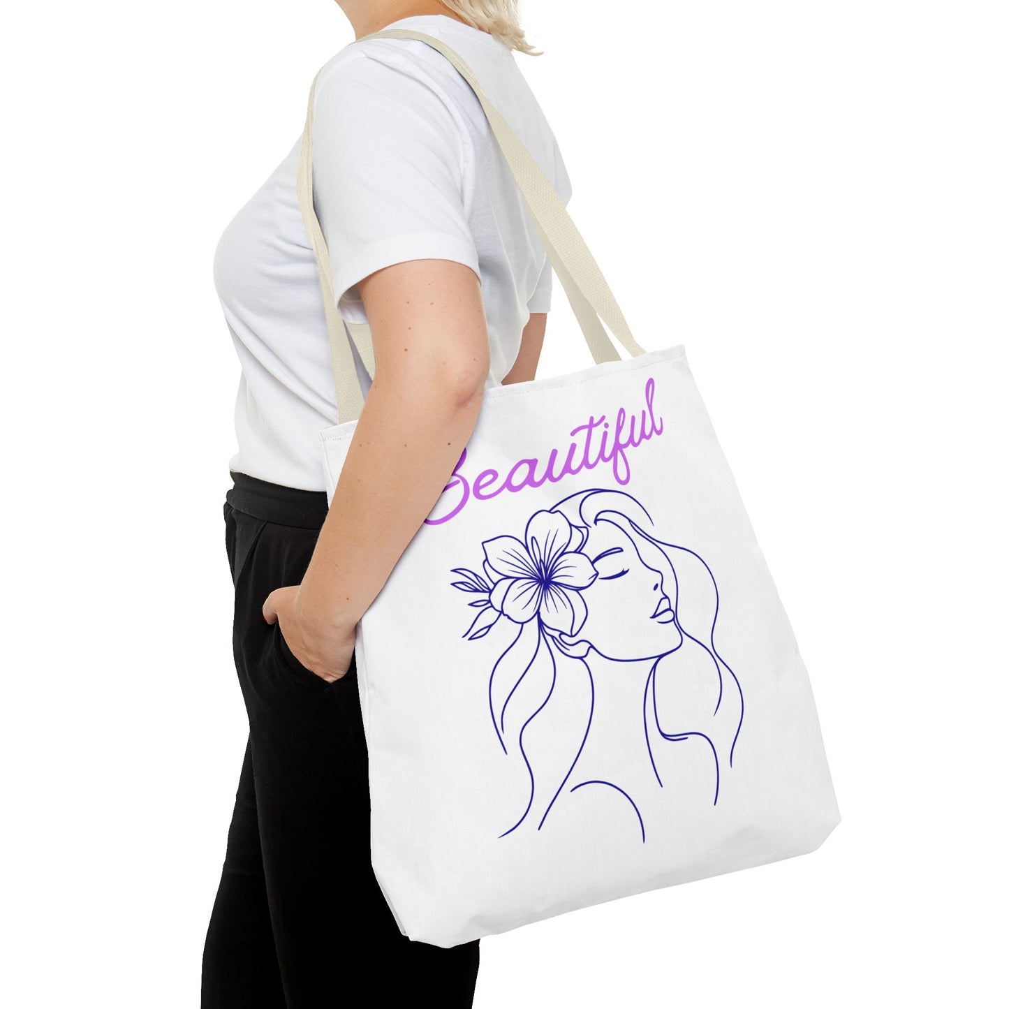 Motivational Tote Bag - Beautiful Confidence Reusable Shopping Bag
