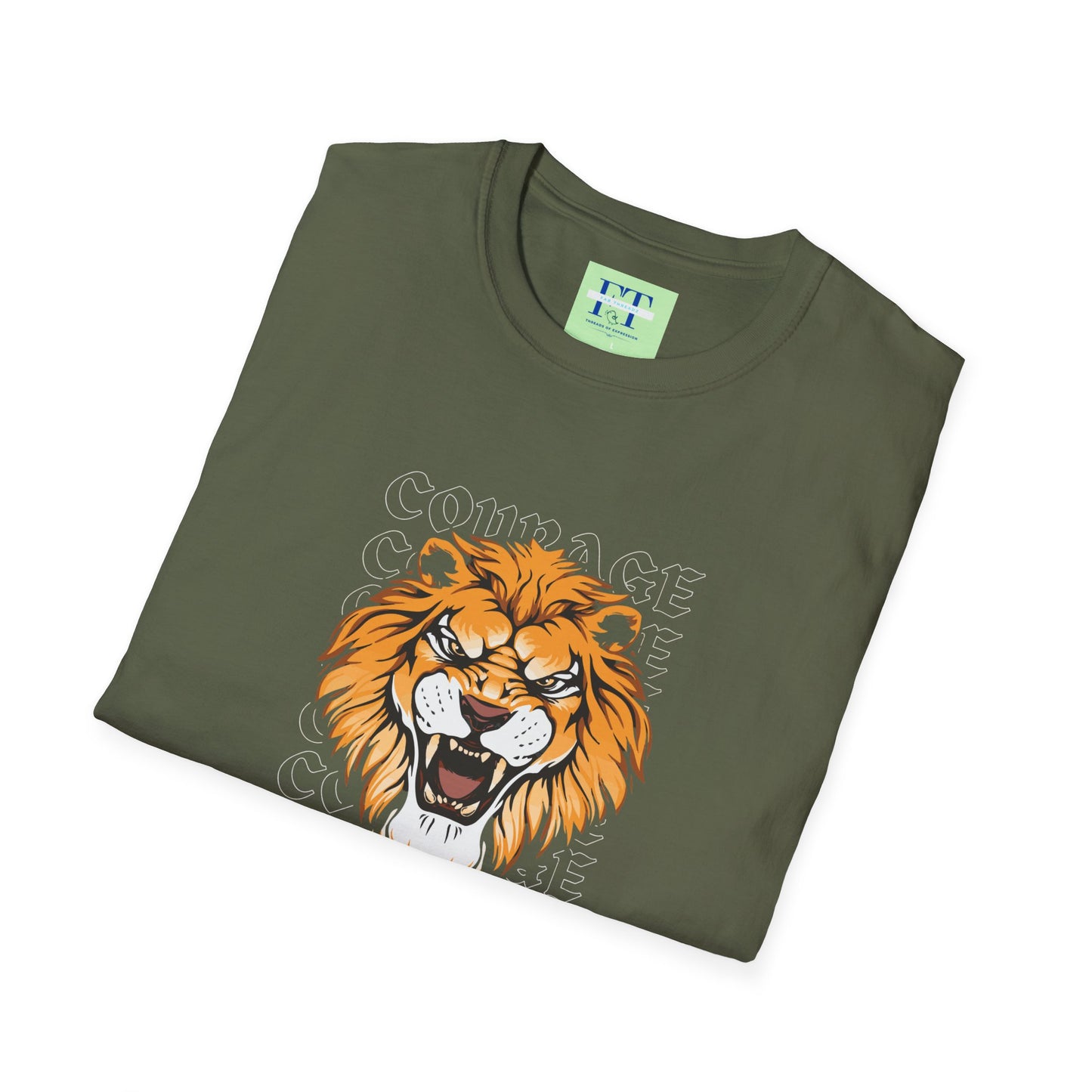 Courage of a Lion T-Shirt - Unisex Motivational Tee for Strength & Bravery