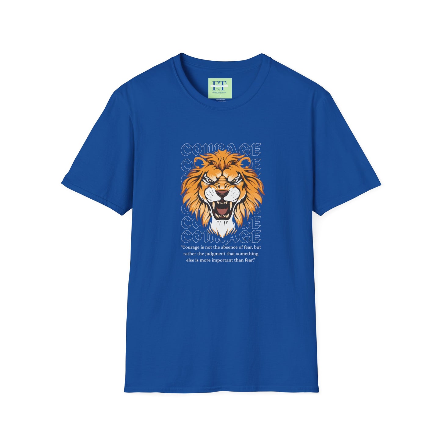 Courage of a Lion T-Shirt - Unisex Motivational Tee for Strength & Bravery