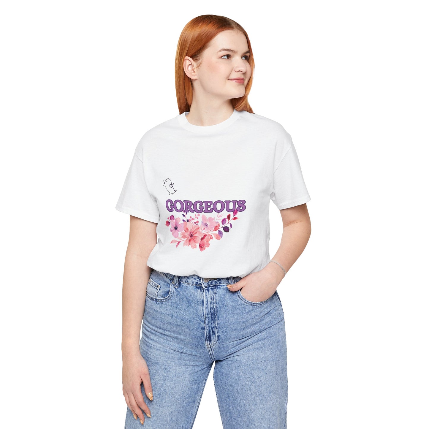 Gorgeous Floral T-Shirt - Women's Summer Short Sleeve Tee for Casual Style