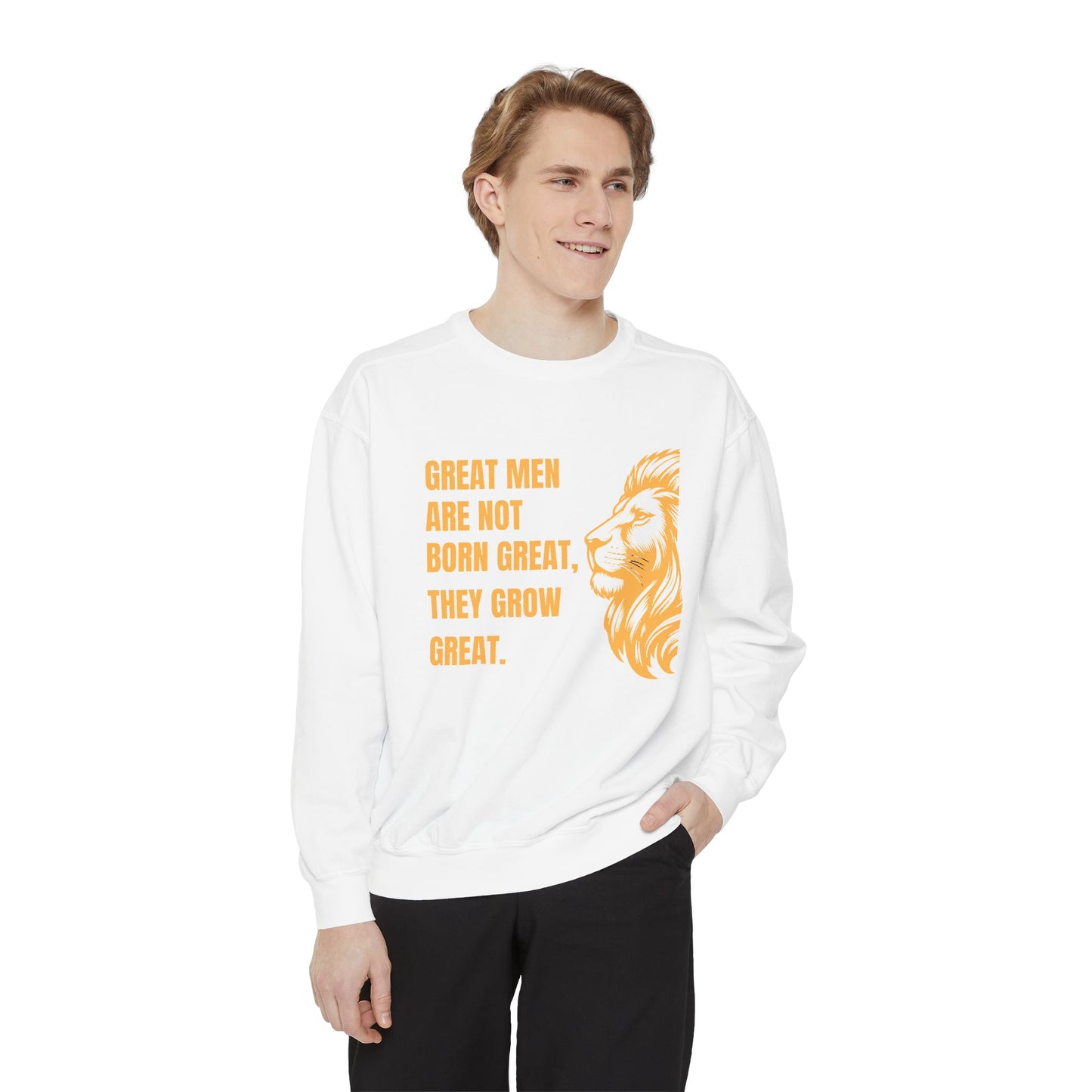 Great Men Motivational Sweatshirt - Unisex Inspirational Hoodie for Success Mindset