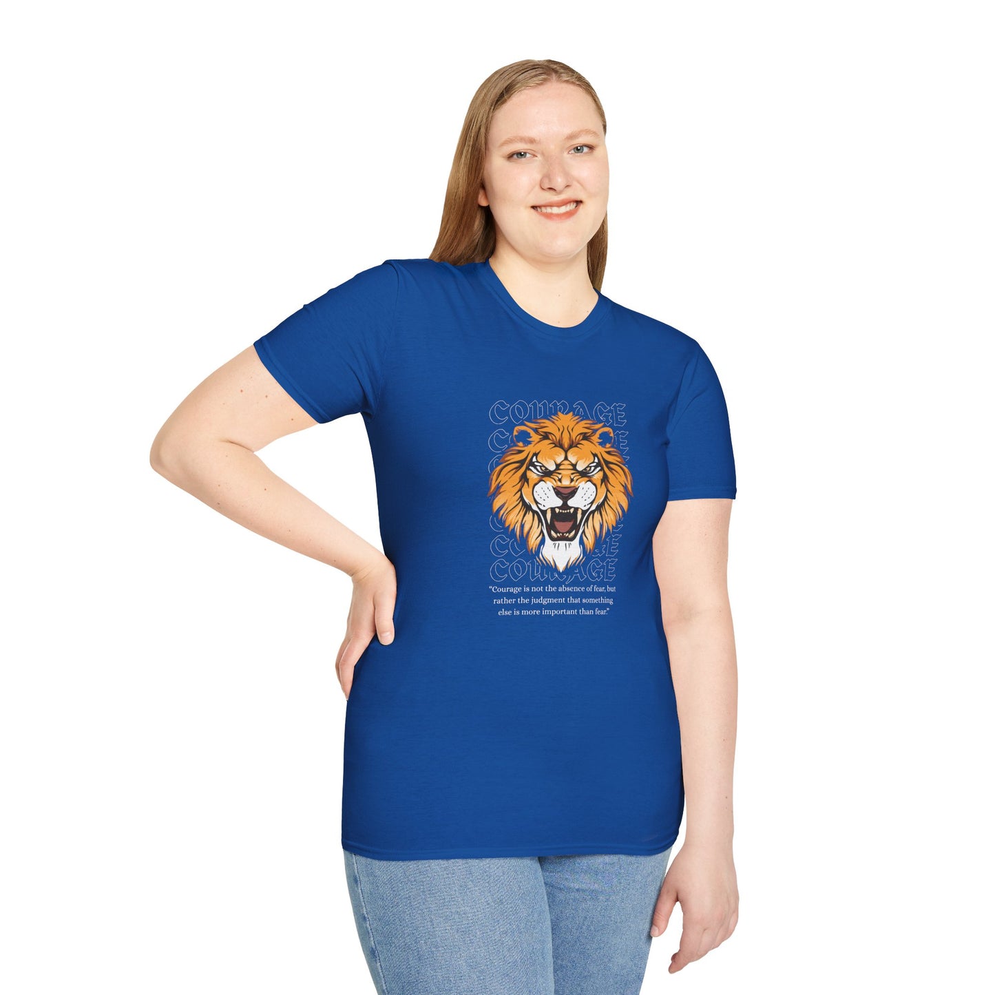 Courage of a Lion T-Shirt - Unisex Motivational Tee for Strength & Bravery