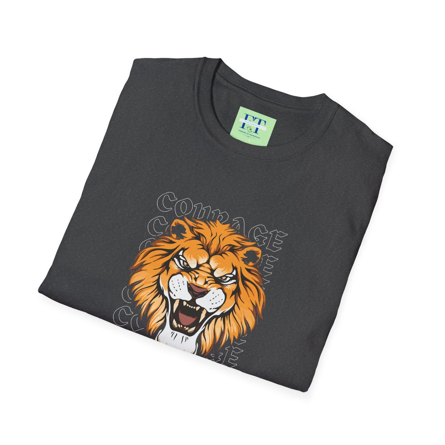 Courage of a Lion T-Shirt - Unisex Motivational Tee for Strength & Bravery