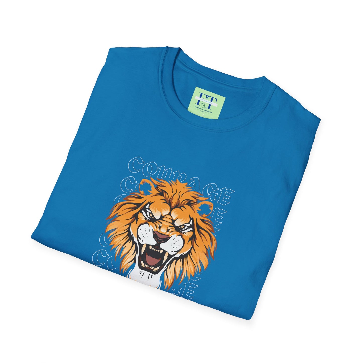 Courage of a Lion T-Shirt - Unisex Motivational Tee for Strength & Bravery