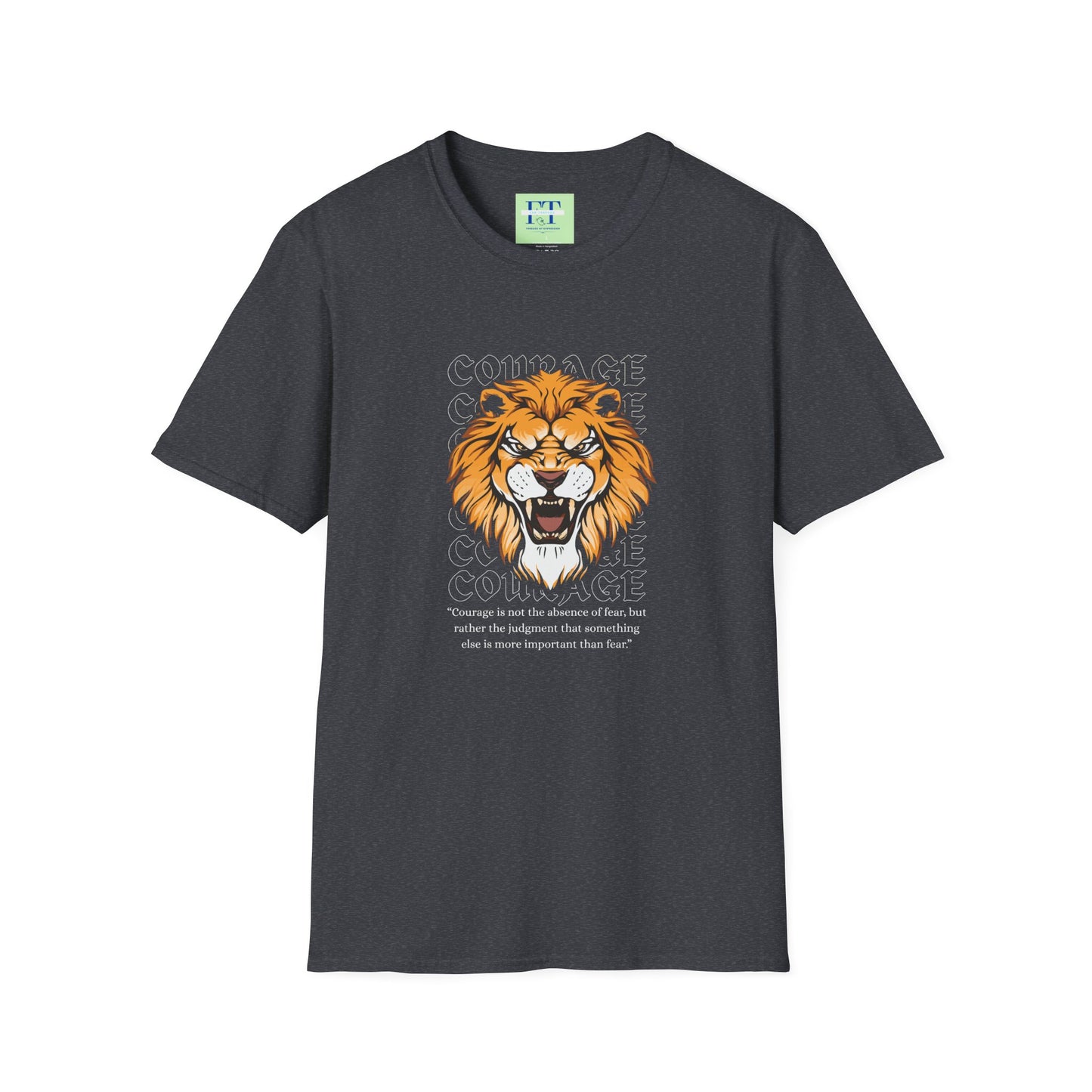 Courage of a Lion T-Shirt - Unisex Motivational Tee for Strength & Bravery