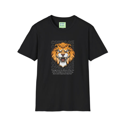 Courage of a Lion T-Shirt - Unisex Motivational Tee for Strength & Bravery