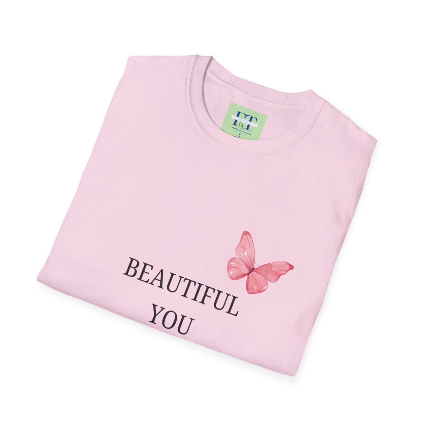 Beautiful You Butterfly T-Shirt - Cute Graphic Tee for Positive Vibes & Self-Love