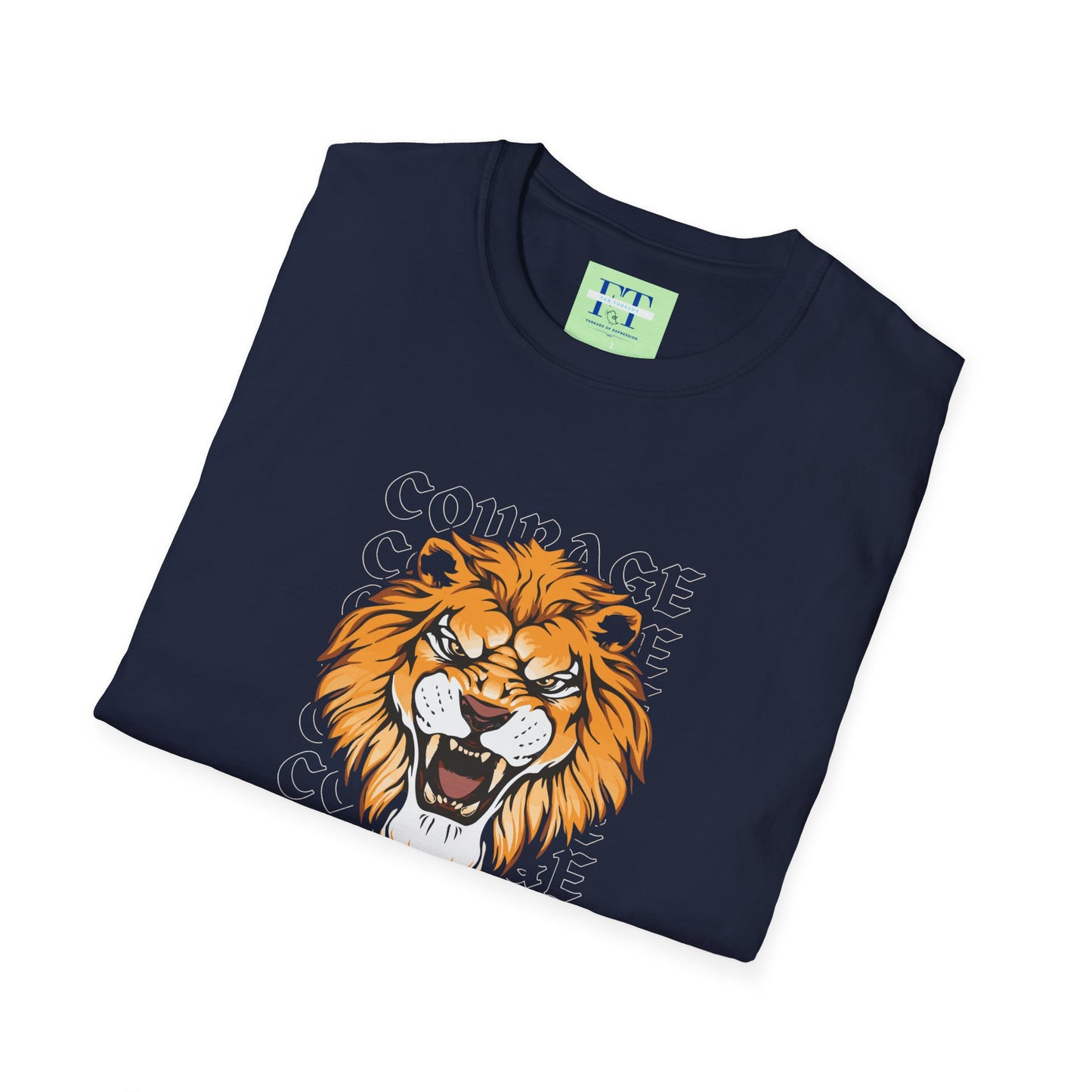Courage of a Lion T-Shirt - Unisex Motivational Tee for Strength & Bravery