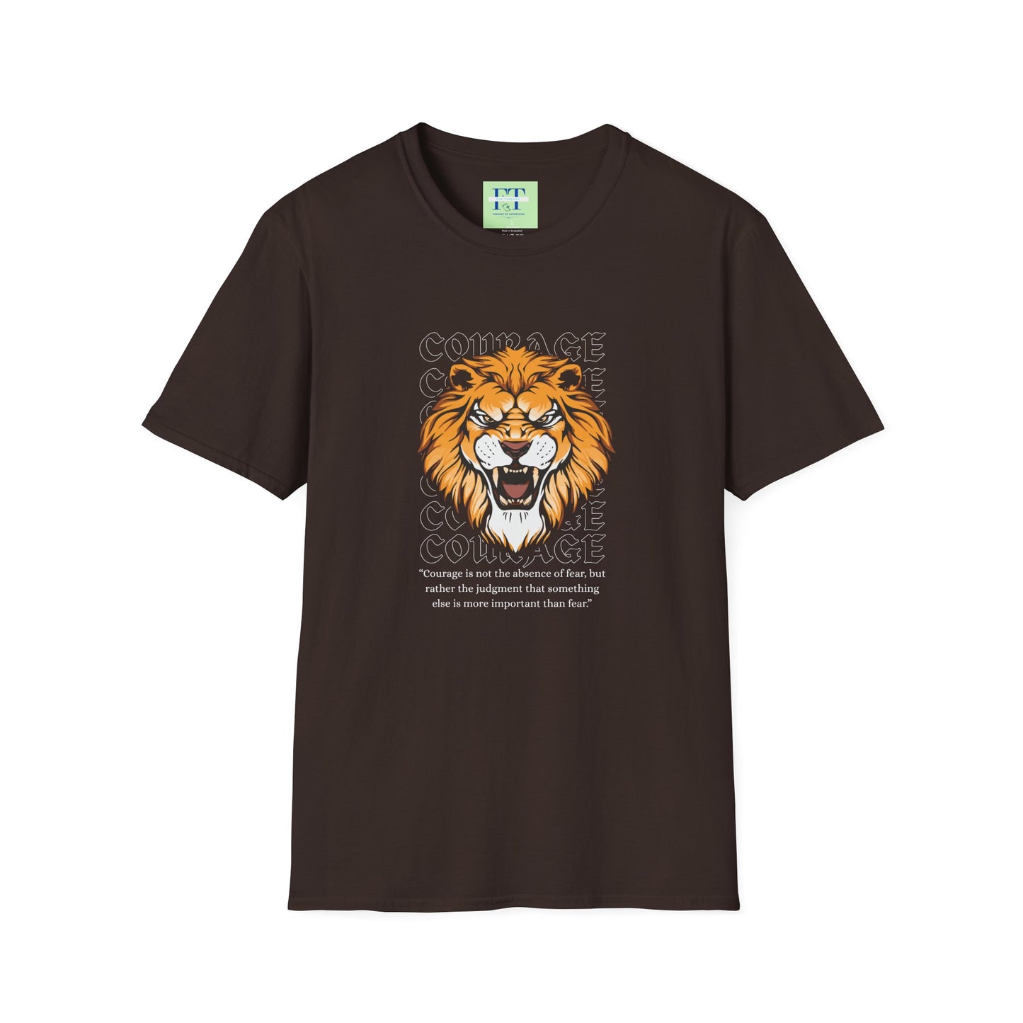 Courage of a Lion T-Shirt - Unisex Motivational Tee for Strength & Bravery