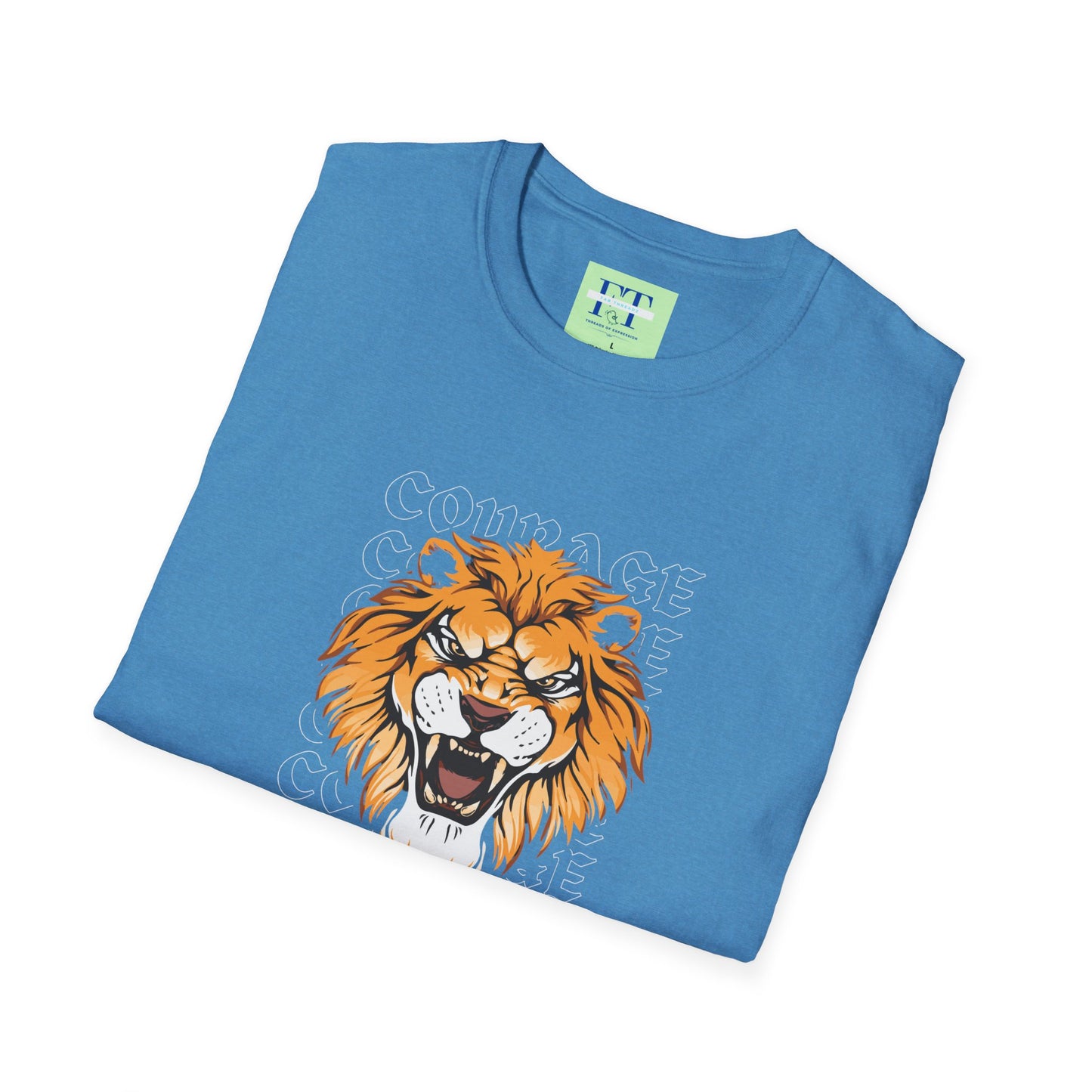 Courage of a Lion T-Shirt - Unisex Motivational Tee for Strength & Bravery