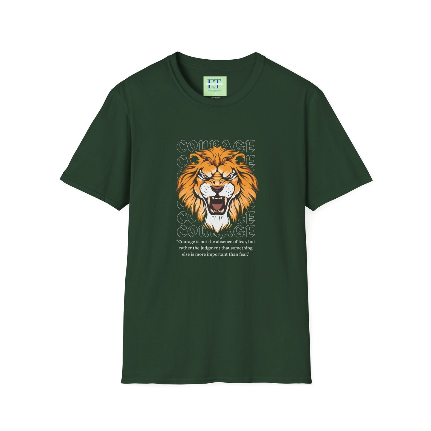 Courage of a Lion T-Shirt - Unisex Motivational Tee for Strength & Bravery