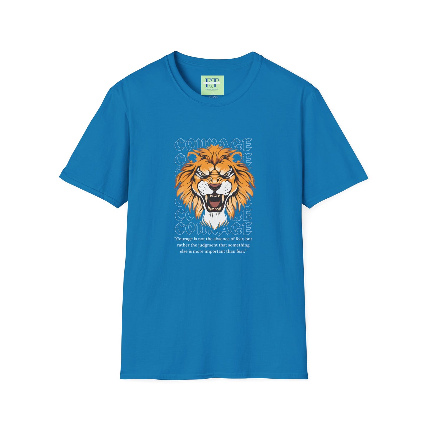 Courage of a Lion T-Shirt - Unisex Motivational Tee for Strength & Bravery