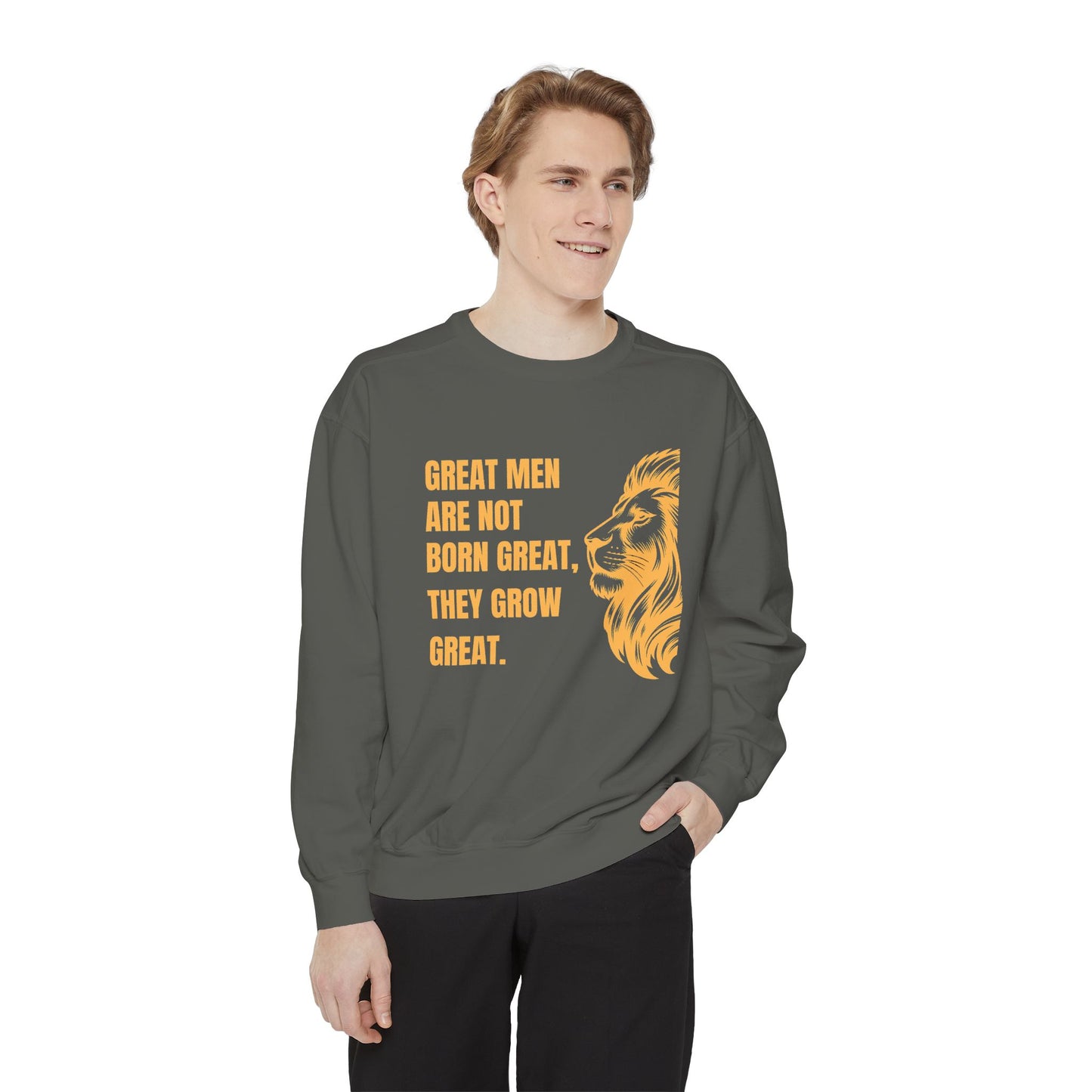 Great Men Motivational Sweatshirt - Unisex Inspirational Hoodie for Success Mindset