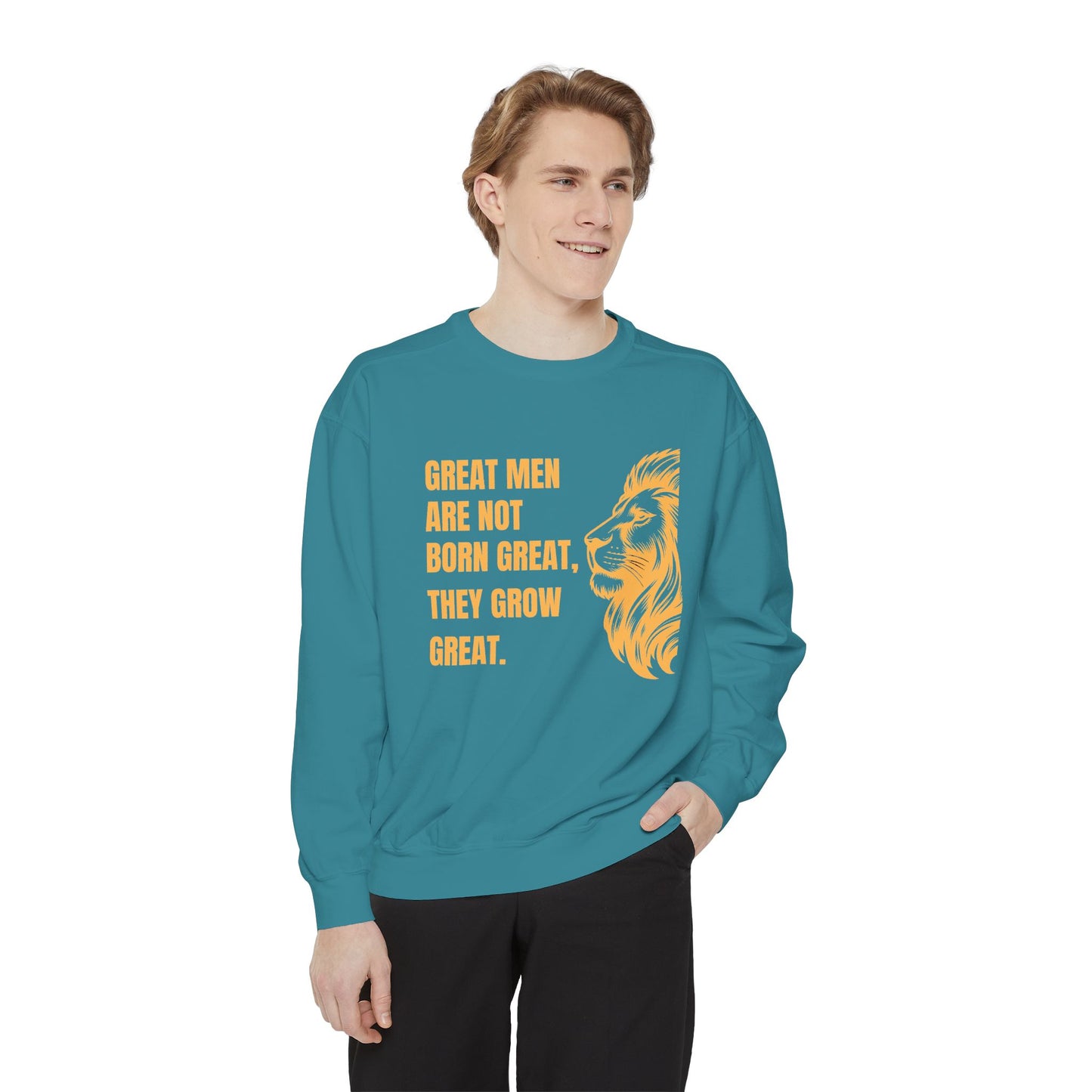 Great Men Motivational Sweatshirt - Unisex Inspirational Hoodie for Success Mindset