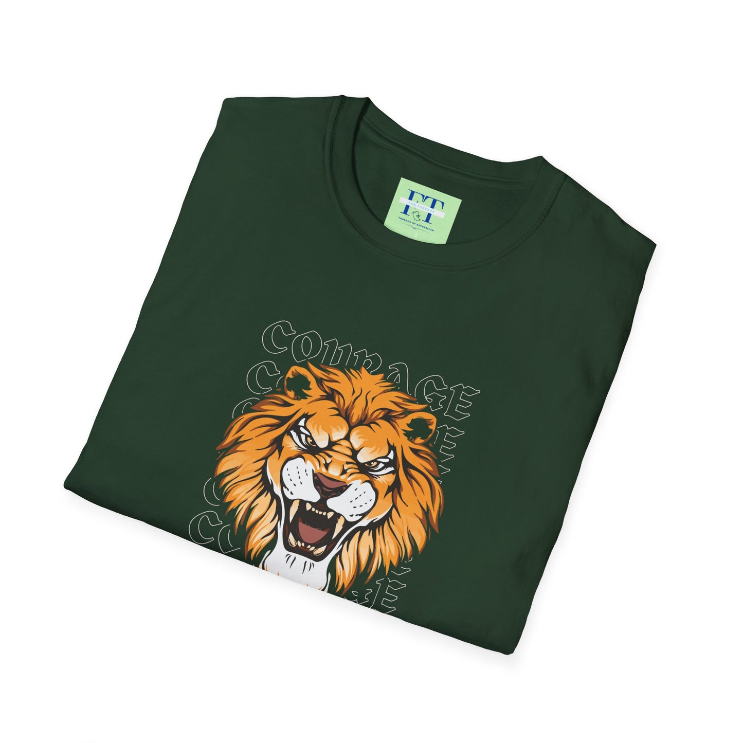 Courage of a Lion T-Shirt - Unisex Motivational Tee for Strength & Bravery