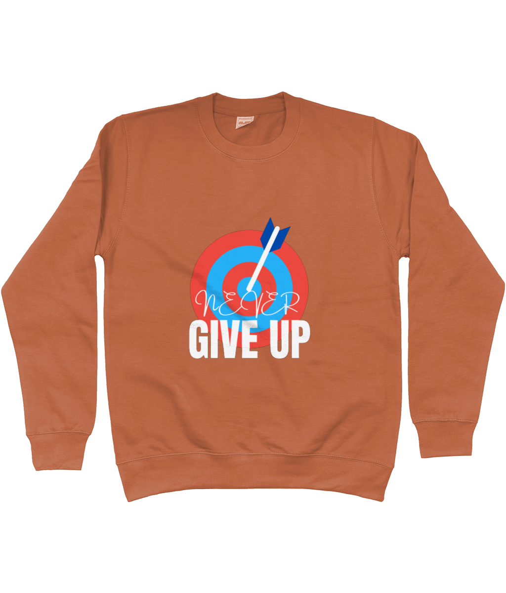 Ginger Brown Never Give Up sweatshirt